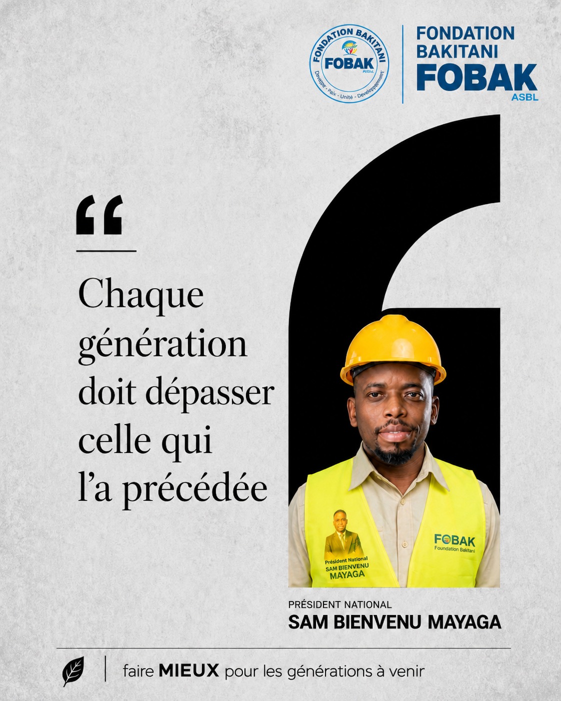 Citation de Sam Bienvenu MAYAGA