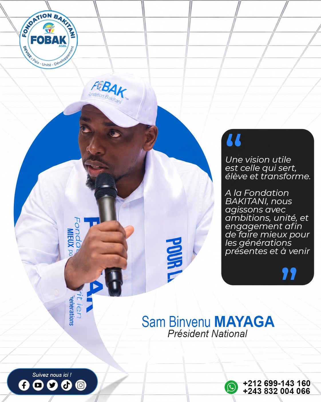 Citation de Sam Bienvenu MAYAGA